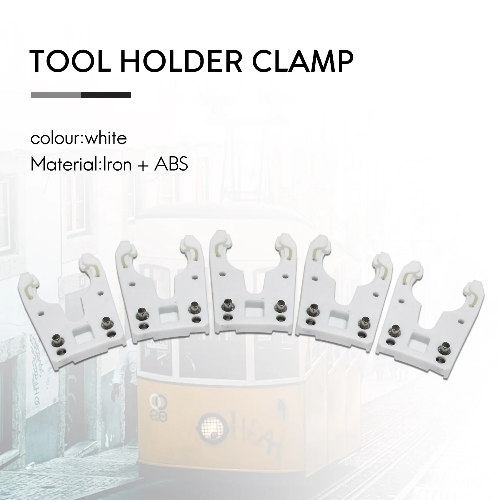 5PCS/Lot ISO30 Tool Holder Clamp Iron+ABS Flame Proof Rubber ClawAB32