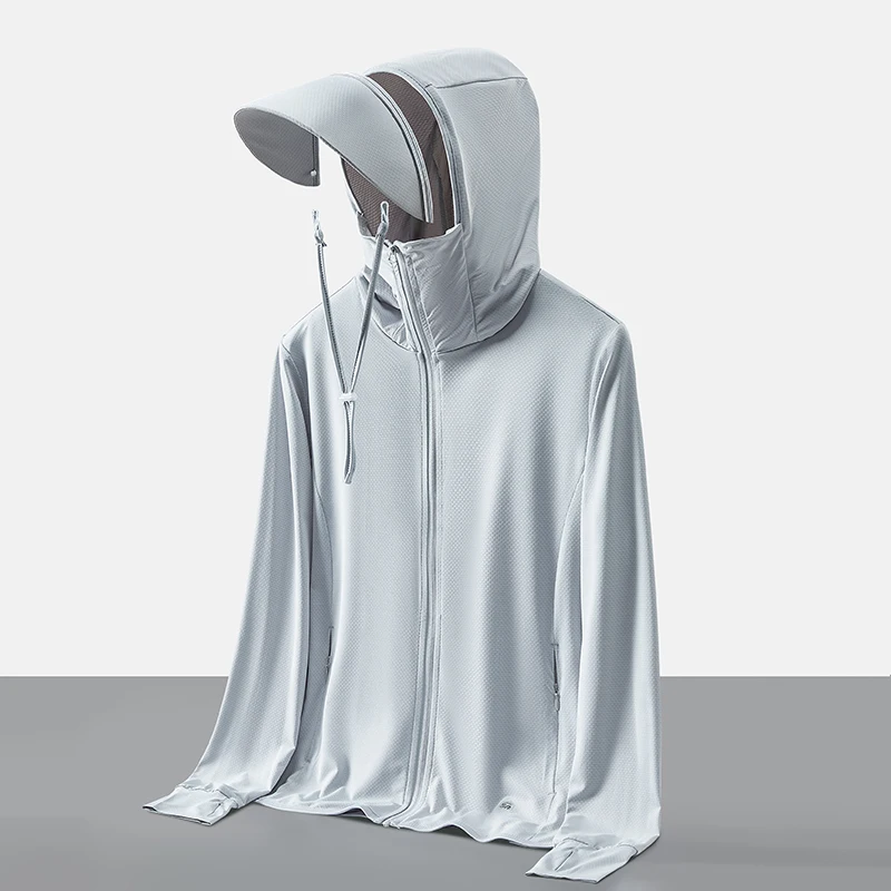 Golf Windbreaker Sun Protection Clothing Upf 50 Uv Block Hood Thin