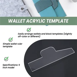 Acrylic Template for Crafting Leather Wallets and Bags (Transparent 5Inch)