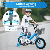 12 pouces vélo pour enfants garçons filles enfant en bas âge vélo Fash enfants vélo avec roues d'entraînement charge 50 kg bleu/rouge/jaune 1