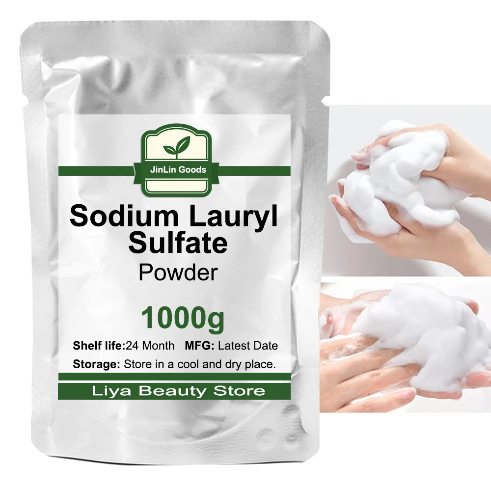50-1000g  Hot Selling  Sodium Lauryl Sulfate Powder SLS Cleaning Foaming High Activity Surfactant Cosmetic Raw Material