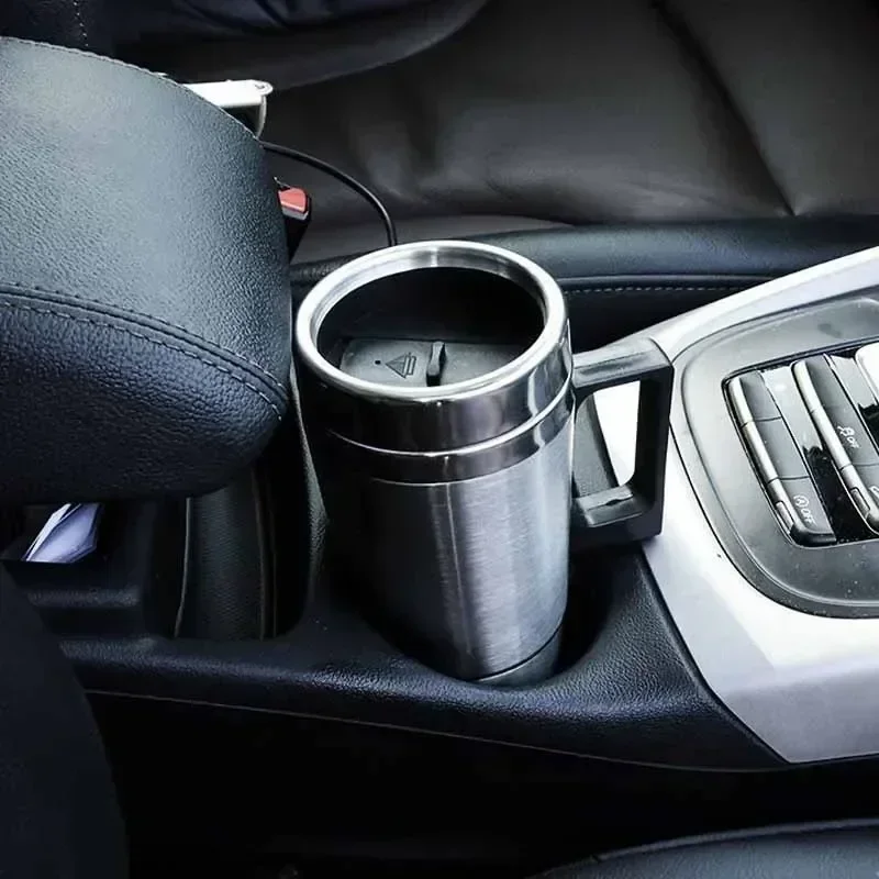Electric Kettle 12V 500ML Car Stainless Steel Thermos Heating Water Bottle Kettle Thermos Water Tea Milk