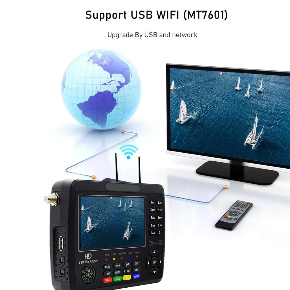 V10 δ ƽ  δ ȣ 跮, DVB-S S2 S2X ù Sat   4000mAh ͸, 2023 ǰ