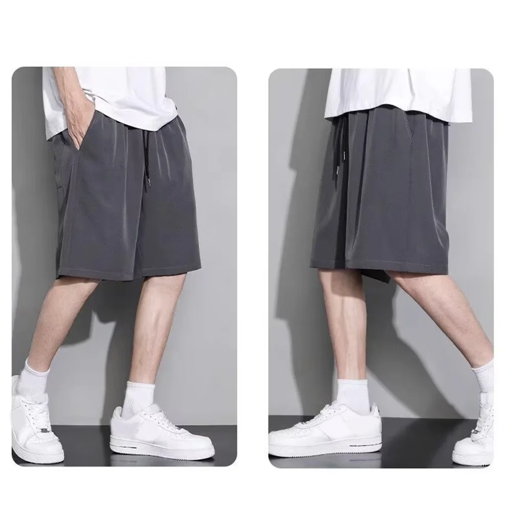 

Шорты мужские пляжные, дышащие спортивные, из полиэстера, для фитнеса, бега, спортзала, повседневные Модные