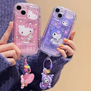 3D Kuromi Sanrio kitty Melody Cinnamoroll Cartoon Cover Phone Case For iPhone 15 11 13 12 Mini 14 Pro Max Xs Xr X 7 8 Plus 6s