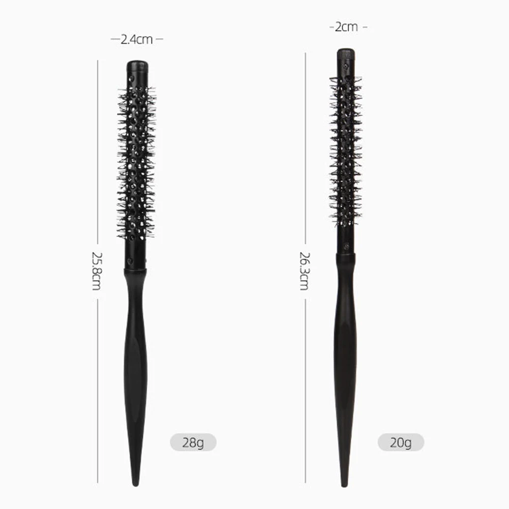 Mini Round Barrel Hair Comb Hair Styling Hair Brush Nylon Hairbrush Cylinder Curly Hair Comb For Curly Wavy Thick Thin Hair 6