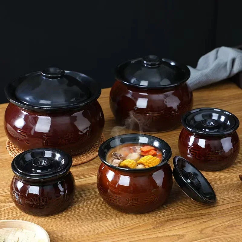 250ml 300ml 500ml 800ml casserole soup clay stew pots rice noodle porridge milk cooking pot pottery pot kitchen gadgets
