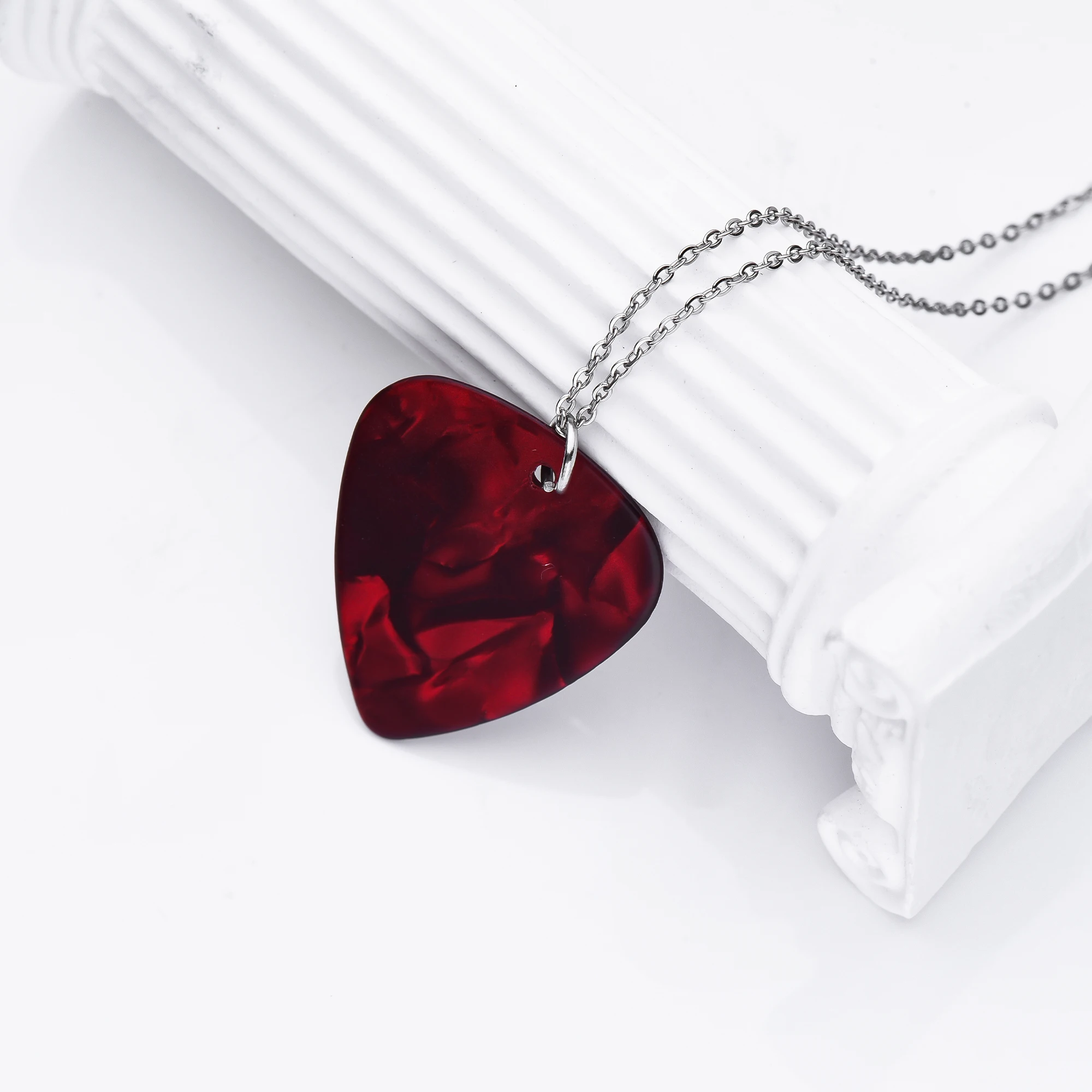 Hellfire Club Stranger Necklace Pick Guitar Eddie Munson Jewelry