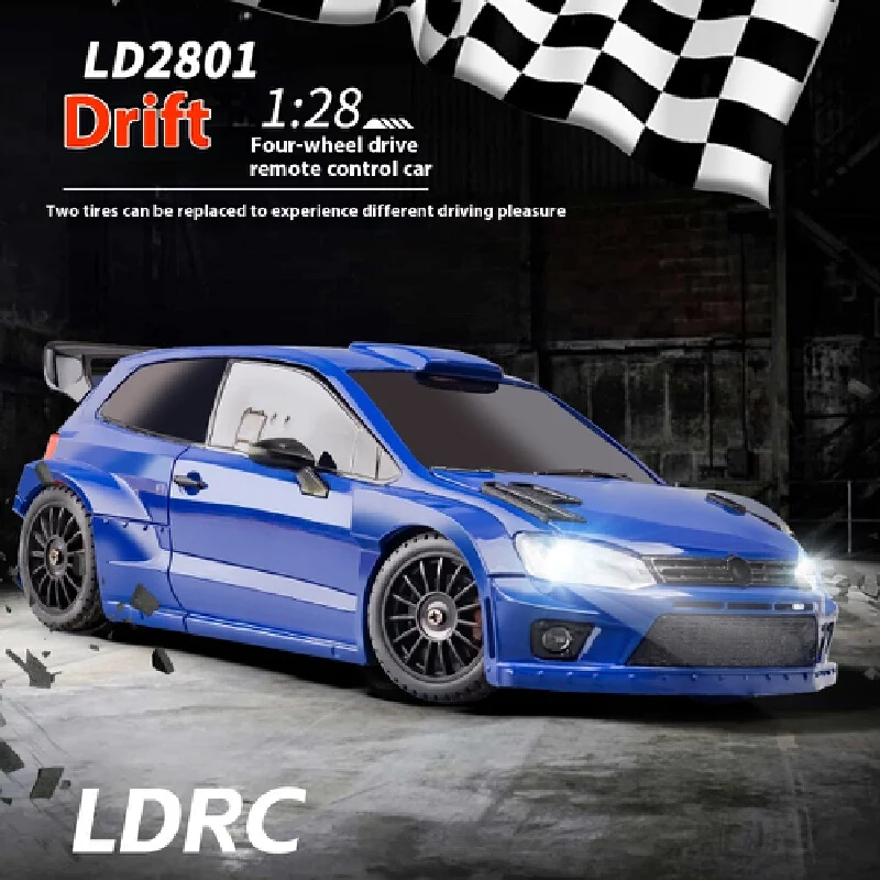 1/28 New Rc Ld2801 Cars Polo Rc Drift Car 2.4g Radio Control 4wd Full Proportional Throttle Control Toy Another Set Of Tires 2