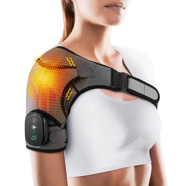 Electric Heating Shoulder Brace LED Display Vibration Shoulder Massage  Support Belt Strap for Arthritis Joint Injury Pain Relief - AliExpress