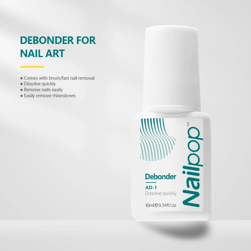 Nailpop 2pcs 10ml Debonder Glues For Removeing False Nails Rhinestone  Remover Tools Manicure Accessories Dissolve Liquid 4