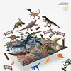 46Pcs/Set Dinosaur Figures Toy Models Dinosaur World Educational Toys With Storage Dinosaur Head Storage Box Boys Holiday Gifts 2