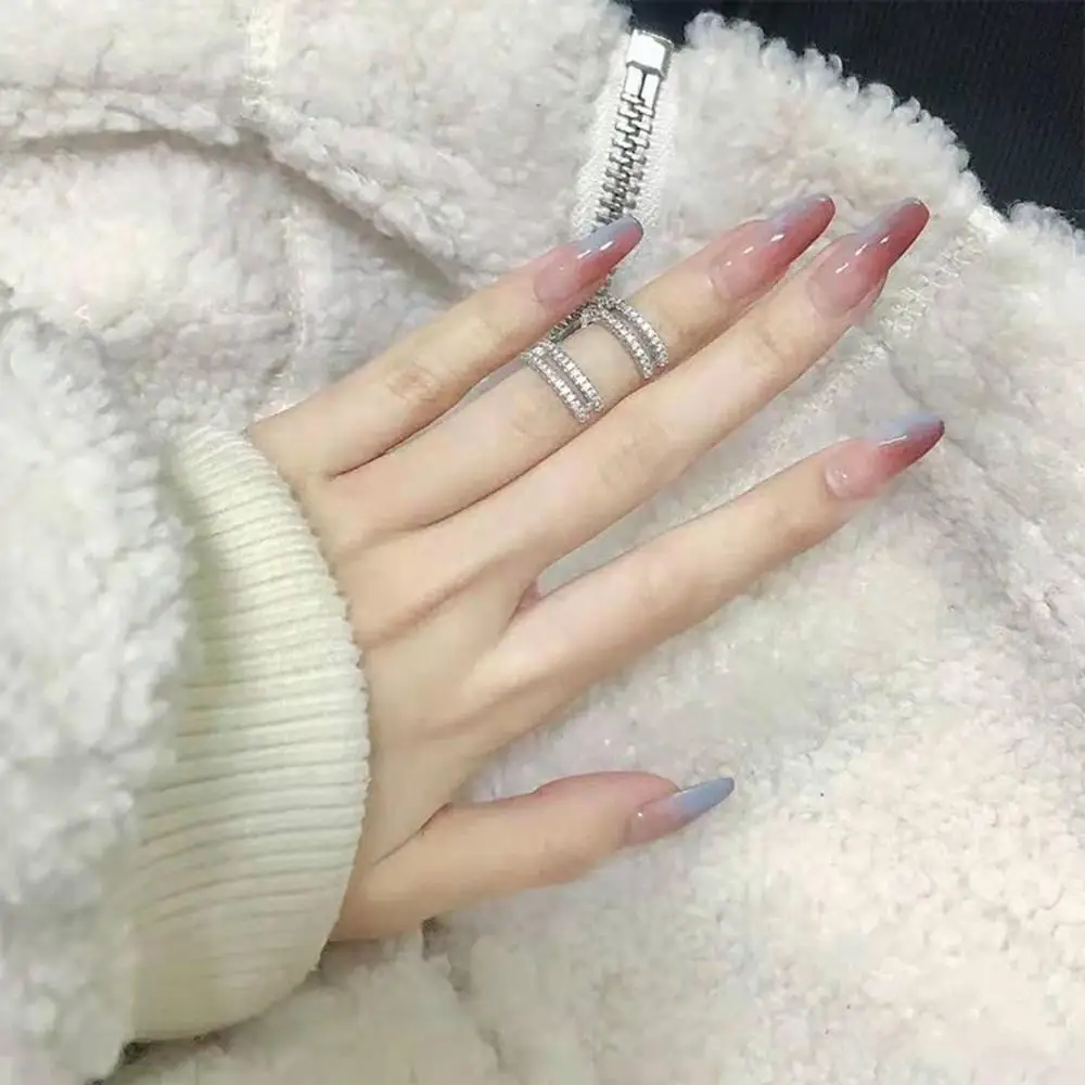 

24pcs/Box Coffin Full Cover Artificial Detachable Ballerina False Nails Fake Nails Nail Tips Wearable