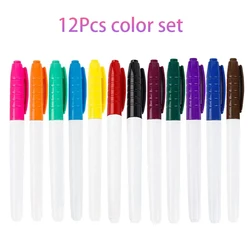 12 Vibrant Ultra Fine Tip Dry Erase Markers for School, Office, and Planning (12 colors set)