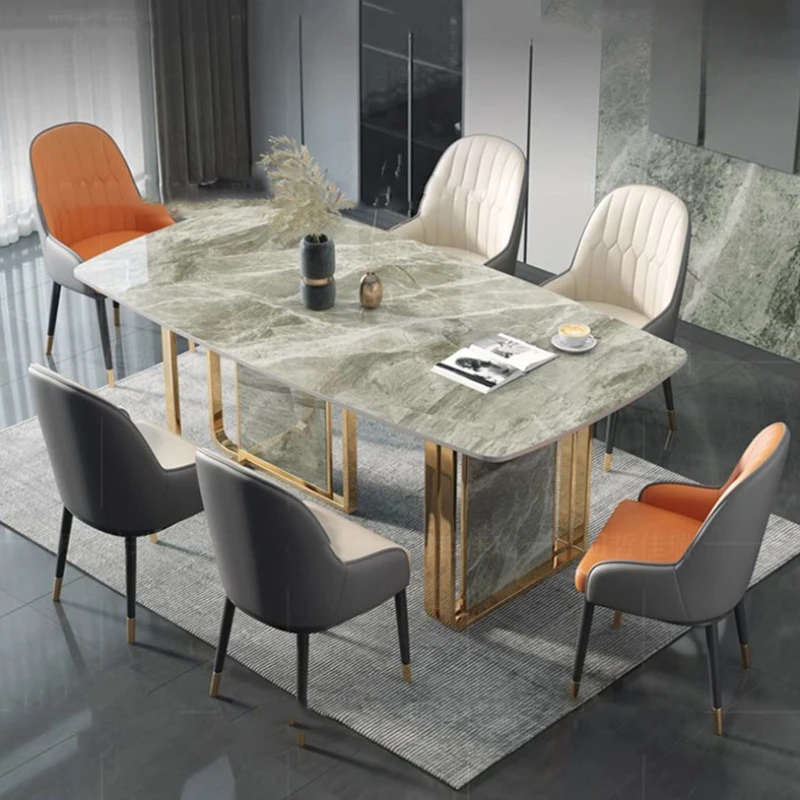 

Waterproof Floor Luxury Dining Table Unique Non Slip Restaurant Tables Marble Space Saving Mesa De Comedor Restaurant Furniture