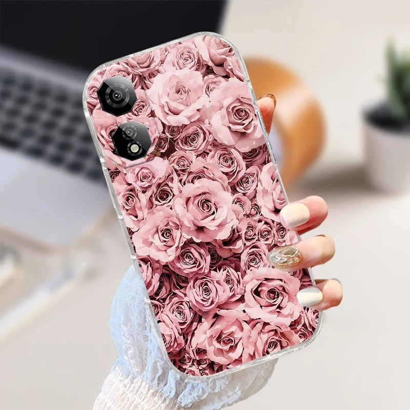 Shockproof Clear Silicone TPU Phone Case with Cute Animal Design