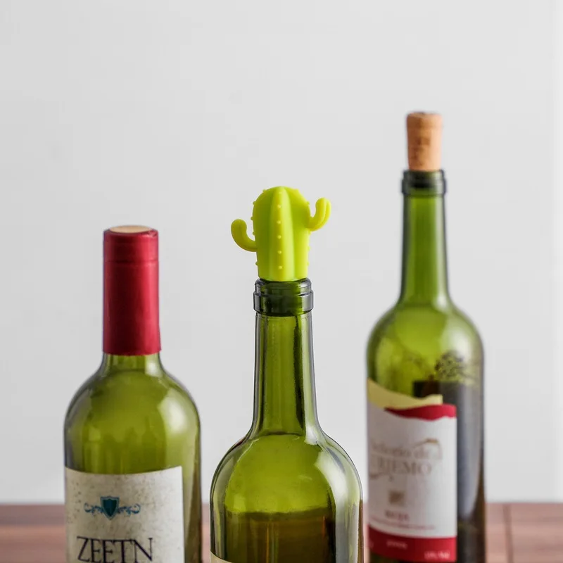Silicone Cactus Party Wine Glass Identification Cup Label Mark Small Sign Wine Companion Cup Bottle Stopper 7 Pieces wine glass accessories