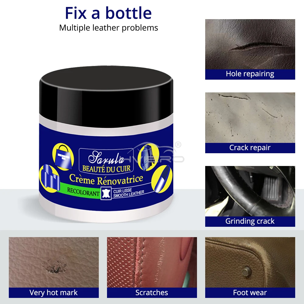 1Pcs Multifunctional Leather Refurbishing Cleaner Repair Cream for Car Seat Sofa Color paste Renew Cleaning Kit Decontamination