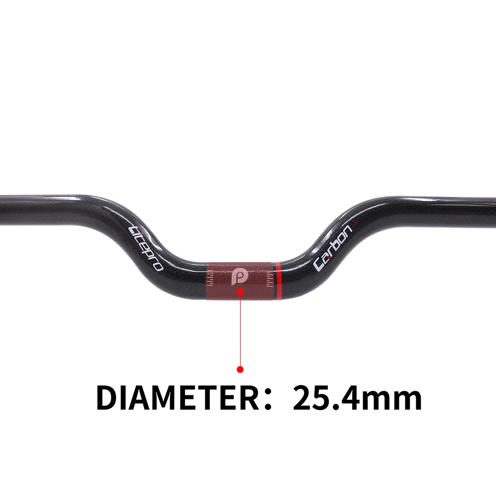 Bicycle Handlebar Litepro Folding Unisex Rise M Handle 25.4mm 3K Carbon