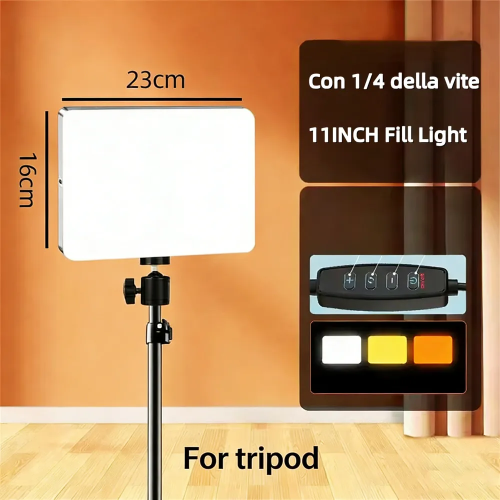 LED Video Light With Professional Tripod Stand Remote Control Dimmable Panel Lighting Photo Studio Live Photography Fill-in Lamp - 4