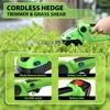 2-in-1,24V Battery Operated Shrubbery Trimmer Handheld Electric Grass Trimmer with 2 Rechargeable Batteries and Charger (Green) 4
