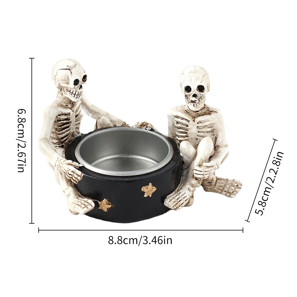 Skeleton Resin Halloween Candle Holder 5 | Skeleton Resin Halloween Candle Holder 5