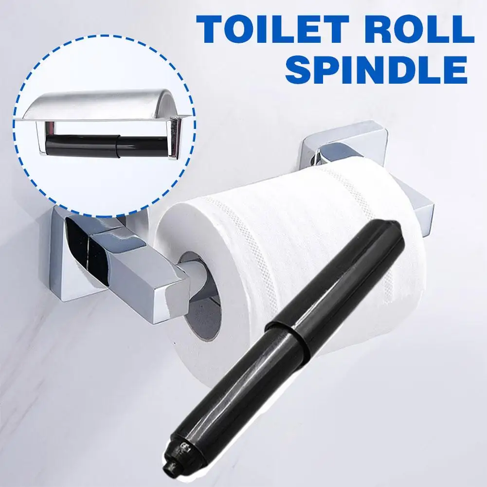 1 Pcs Replacement Toilet Roll Paper Shaft Black Plastic Toilet Roll Holder Roller Spindle Insert Spring For Bathroom Access X1r5