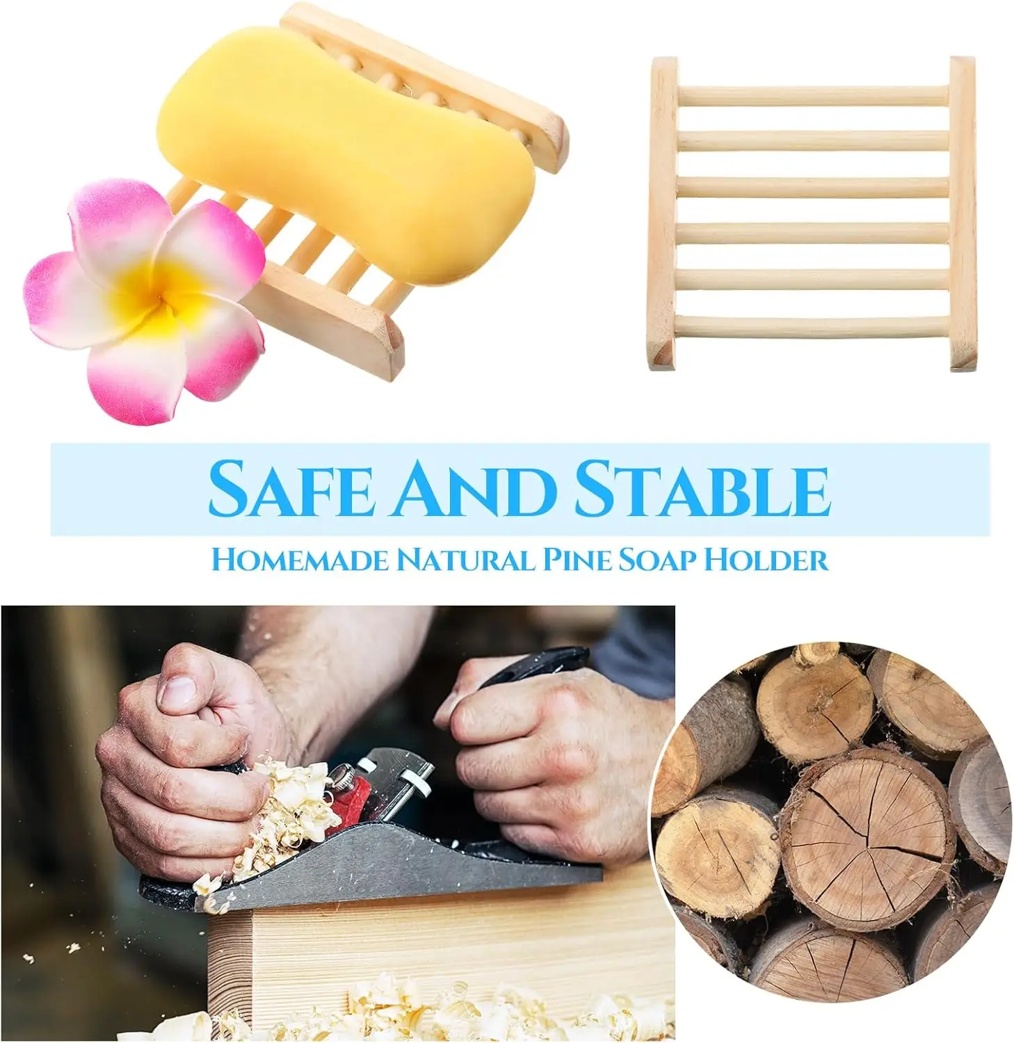 30-150PCS Soap Saver Wood Soap Dish Bulk for Hotel Bathroom Soap Holders Hand Craft Soap Case for Bathtub Shower Dish Accessorie 3