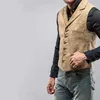 Men's Suit Lapel Single -breasted Steam Punk Suede Solid Sleeveless Jacket Retro Denim Western Handsome Fashion Casual Vest 2023 3