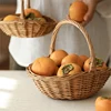 Wicker Storage Basket With Handle, Gift Hamper Basket, Picnic Baskets, Kitchen Basket Small 5