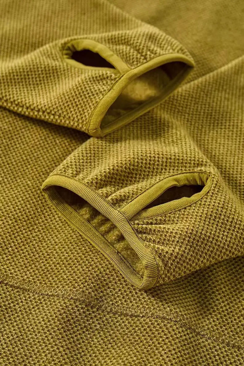 Sianlanhiam 25aw Honeycomb thermal zip-up sweatshirt minimalist urban outdoor gorpcore