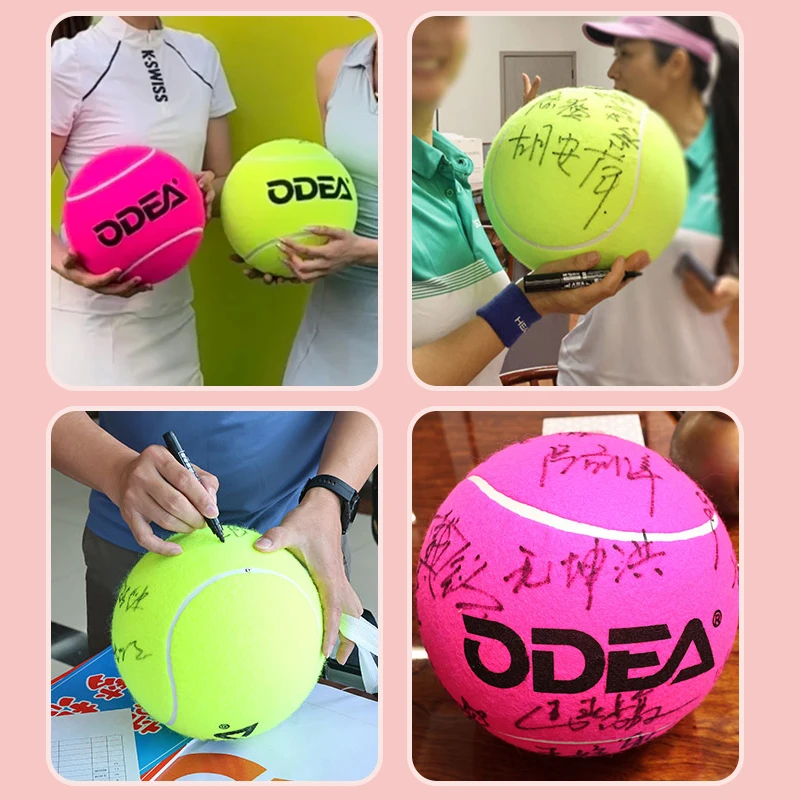 ODEA Big Ball Event Commemorative Star Signed Ball Collection Inflatable Ball Large Big Tennis Signed Ball