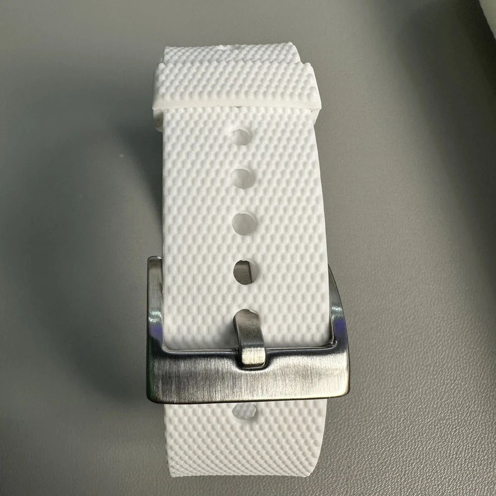 Premium Waterproof Silicone Rubber Watch Strap - Elastic Woven Pattern in Vibrant Colors