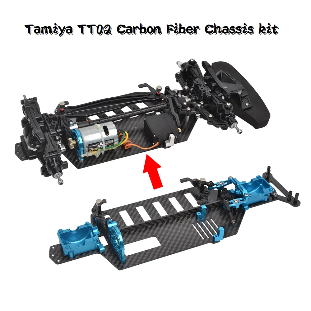 Ponte Inferiore In Carbonio Per Aggiornamenti Del Telaio Tamiya Tt02 Tt02D Tt02R