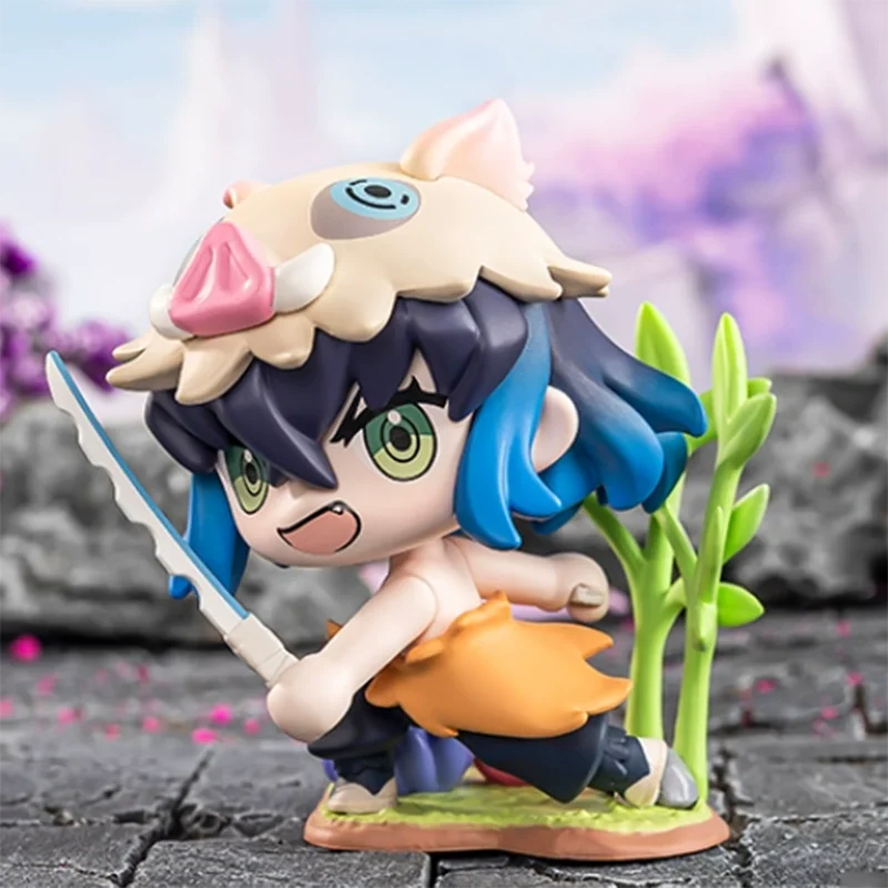 Popmart Demon Slayer Birth Flower Series Guess Bag Original Toys Doll Cute Anime Figure Desktop Ornaments Collection Gift