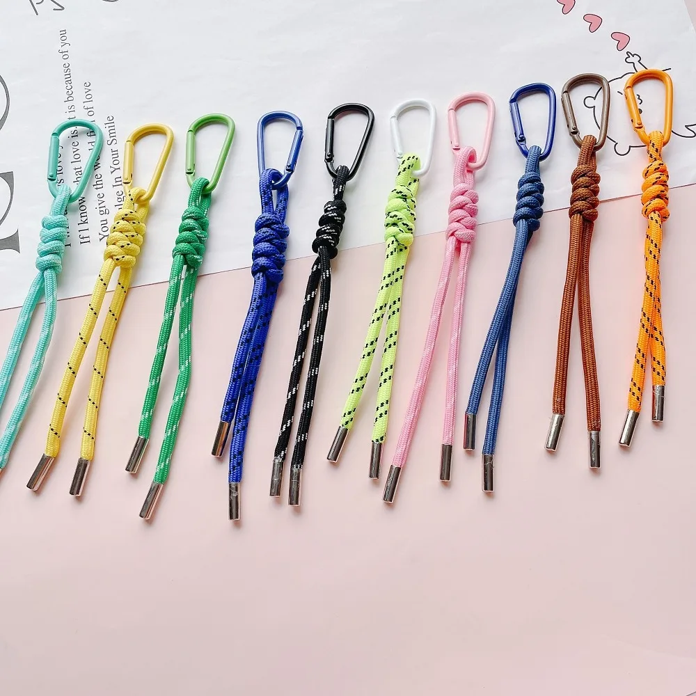 Braided Lanyard Keychain Colorful Braided Lanyard Keychain For Phone Case Decoration Women Chic Bag Pendant Kpop DIY Key Chains Friend Couple Gift