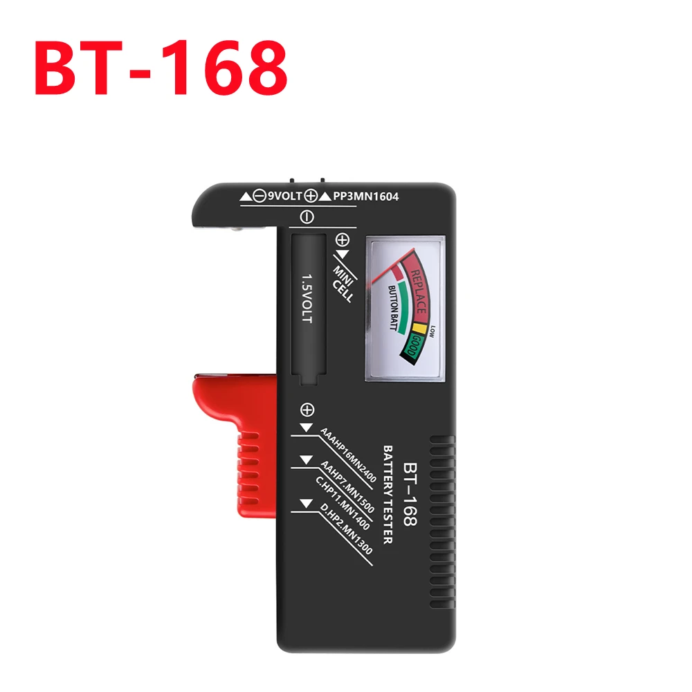 Battery Tester Digital LCD Display C D N AA AAA 9V 1.5V Button Cell Capacity Check Detector