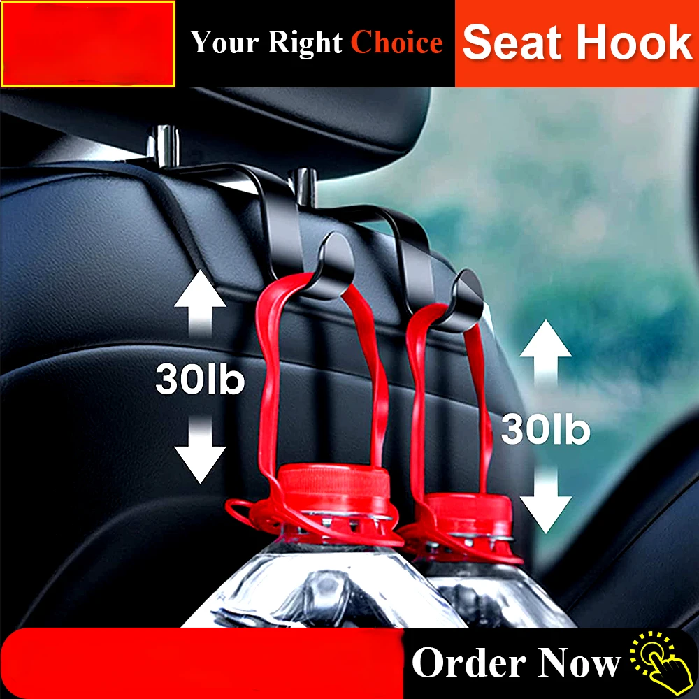 2/4 pcs Car Seat Hook Hanger Universal Vehicle Seat Organizer Hanger