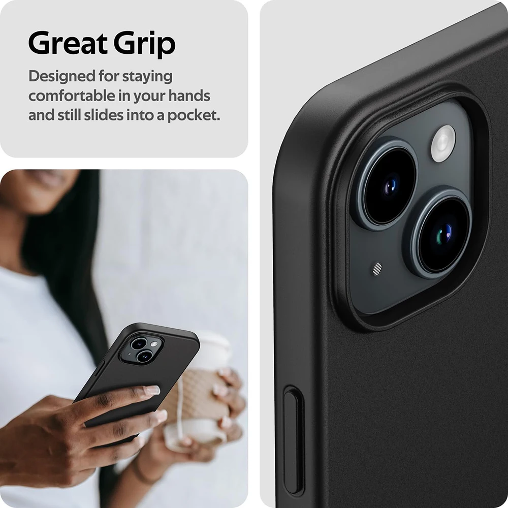 Solid Black Ultra Thin Matte Silicone Soft TPU Phone Case Cover