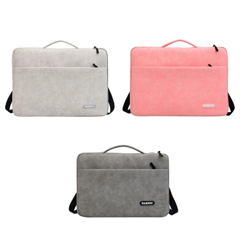 

PU Laptop Sleeve Protective Shoulder Bag Carrying for Case for 12 14 16in Computer Notebook Business Shockproof Handbag