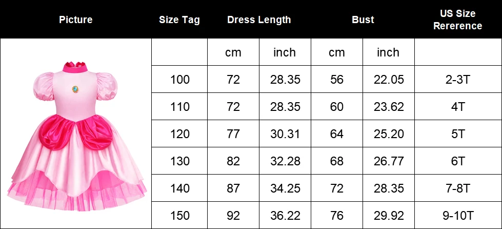 Peach Princess Dress For Girl Children Stage Performance Clothes Kids Carnival Birthday Party Revelry Festival Cosplay Costume