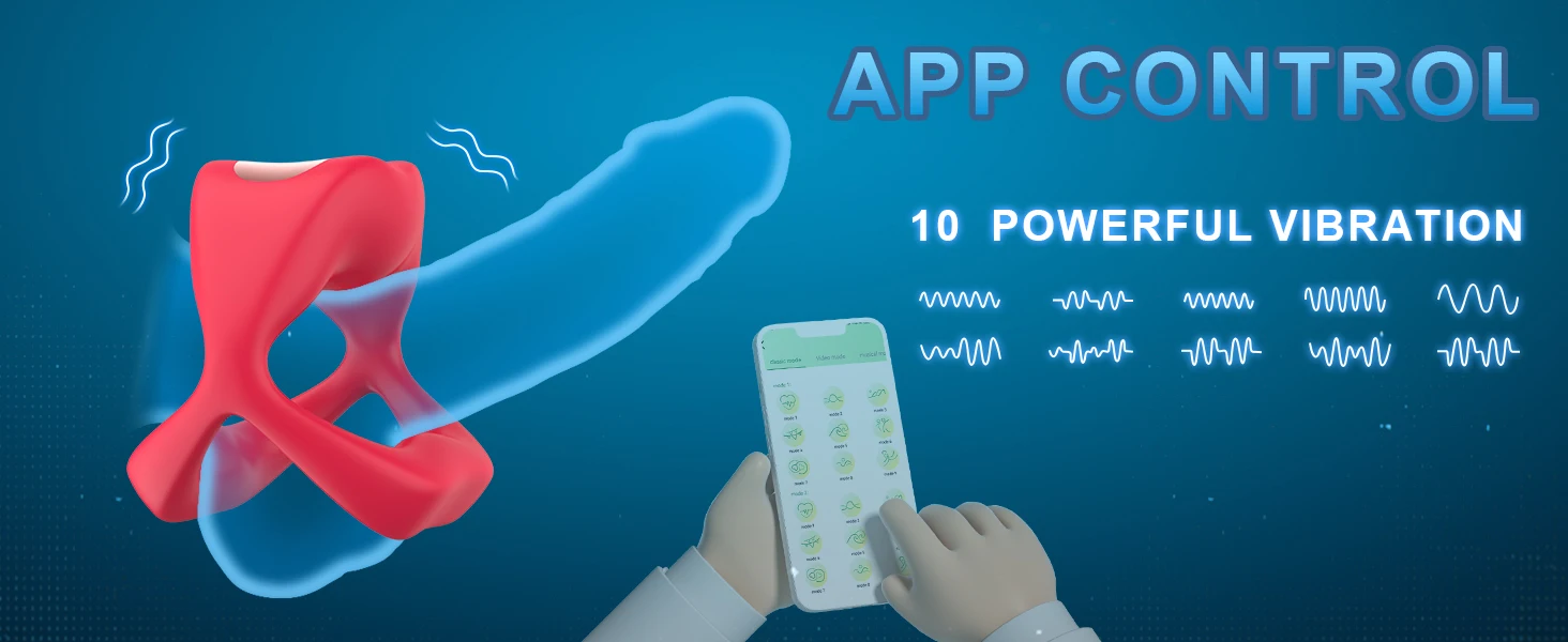 Vibrating Cock Ring for Men APP Penis Vibrator Ring Tongue Licking Scrotum Stimulation Waterproof Sex Toy for Couples