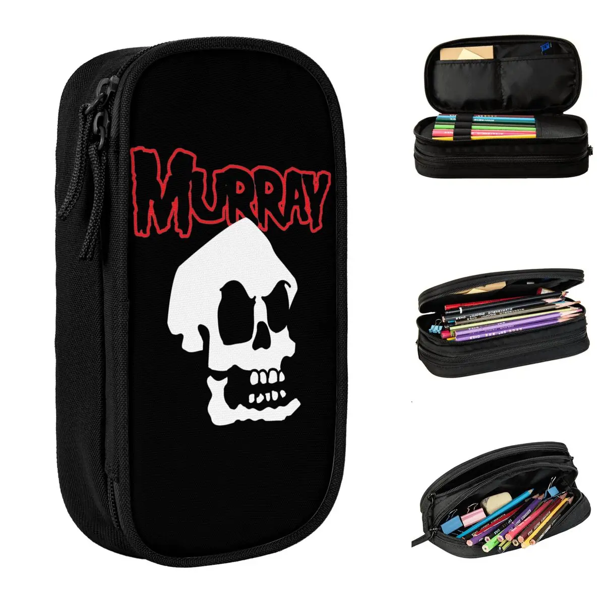 

Large Capacity Pencil Case Murray Misfits Band Merch Double Layer Pencil Box Girl Make Up Bag Gift