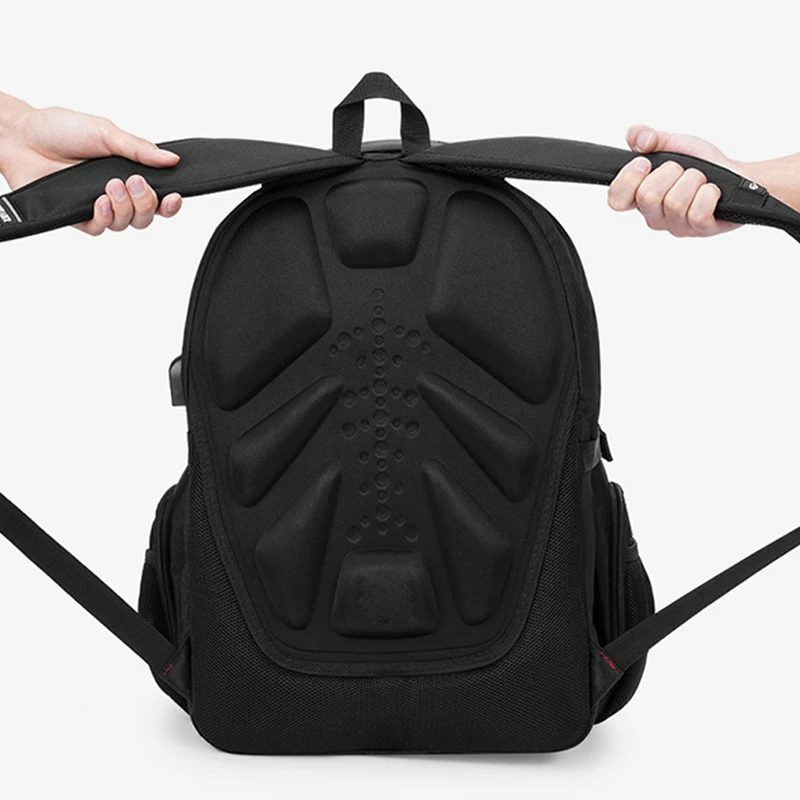 Anti-thief Fashion Men Backpack 17.3 Inch Laptop Bag USB Charging Travel