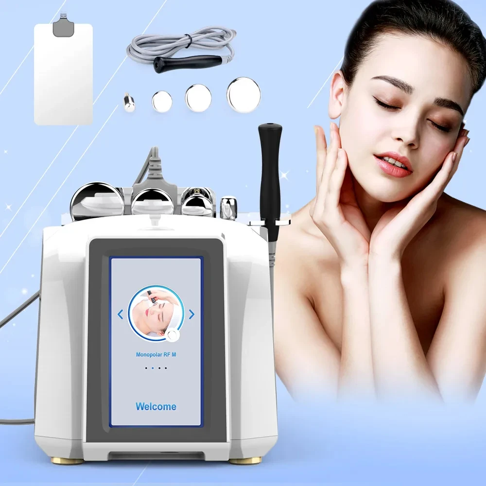 

Monopolar RF Radio Frequency Face Skin Tightening RF Face Lift Treatment Wrinkle Remove Beauty Salon Device 4Tips