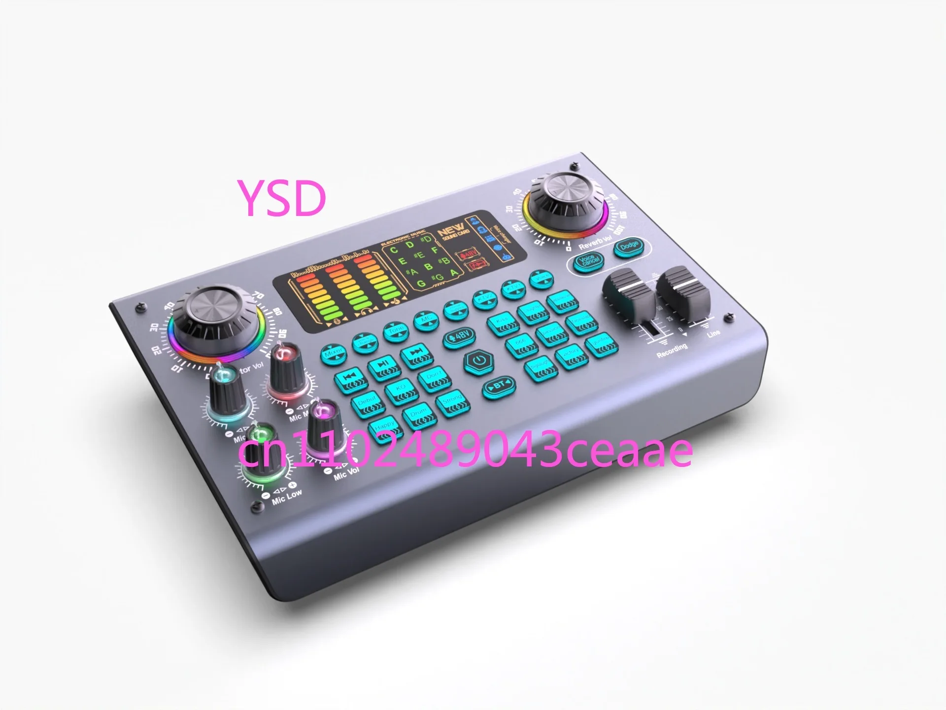 2024 C100 다기능 외장 튜닝 사운드 카드 (라이브 스트리밍, 게임, 노래방용) 영문 버전 - 신제품 출시