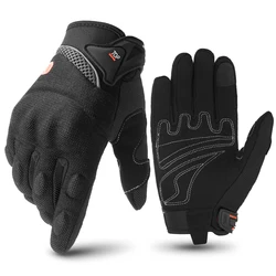 Breathable Touch Screen Motorcycle Racing Gloves - Summer Sports Protective Gear - XXL (SU01 Black)