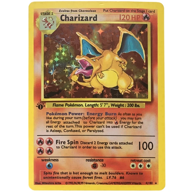 Pokemon Gold card Generic Charizard 1st Edition Charmeleon and