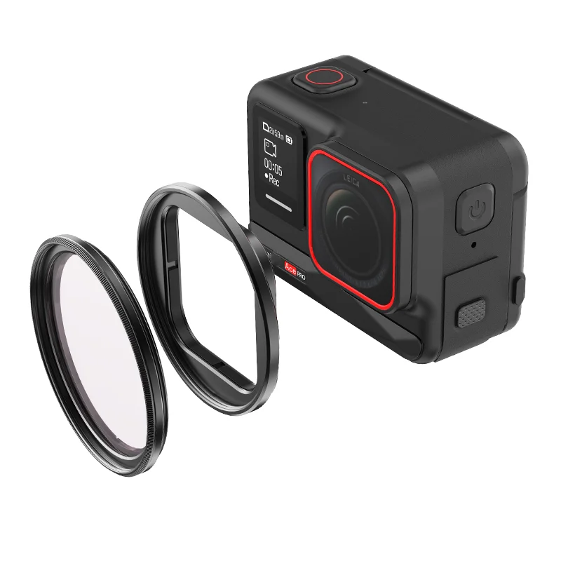 Soporte De Filtro Para Insta360 Ace Pro Y Pro 2 - Metal, Protector De Lente, Compatible Con Filtros 52mm
