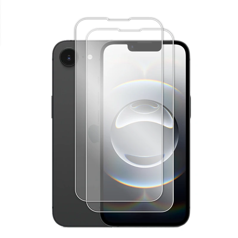 Clear Full Glue Tempered Glass Screen Protector with Lens Film - 6.1 Inch Display